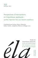 Études de linguistique appliquée, no 202